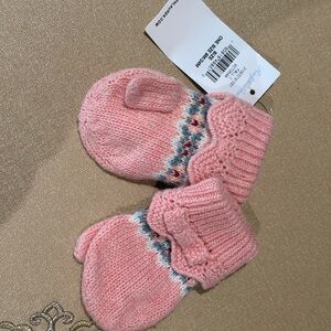 NWT Cozy Ralph Lauren Pink Knit Mittens for newborn